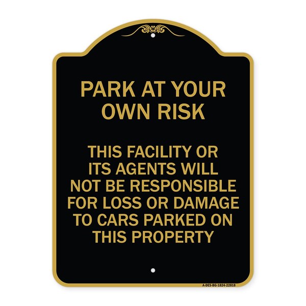 This Facility or Its Agents Will Not Be Responsible for Loss or Damage to Cars Parked, BG-1824-22818